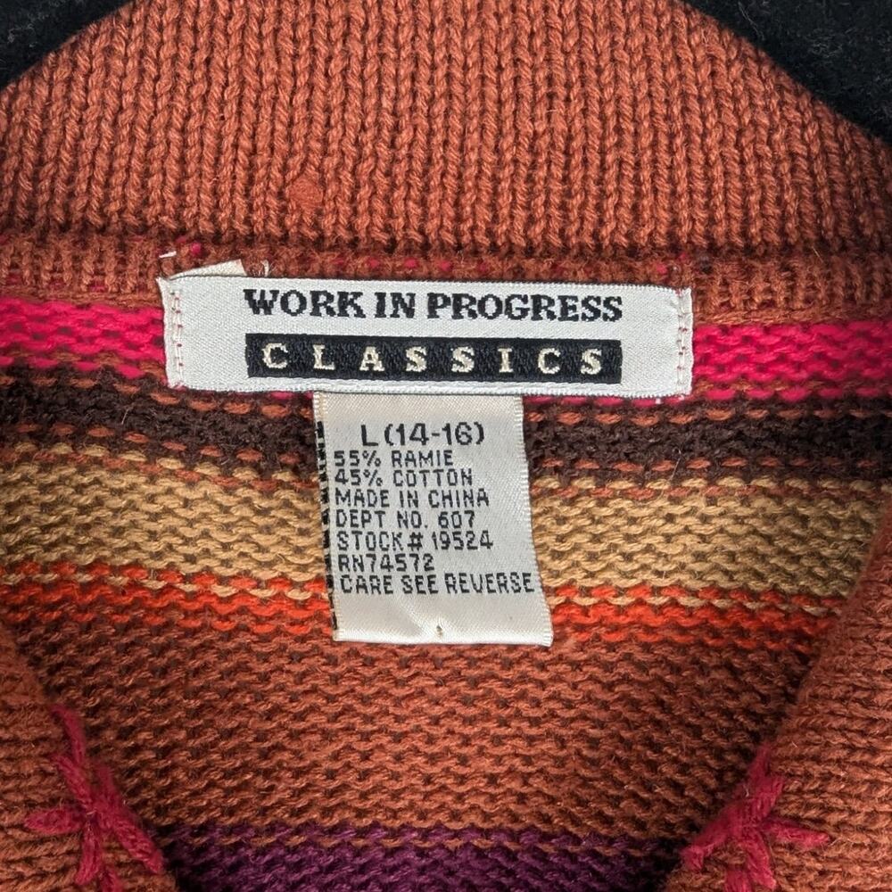 Colorful Geometric Patterned Cardigan - Picture 5 of 6